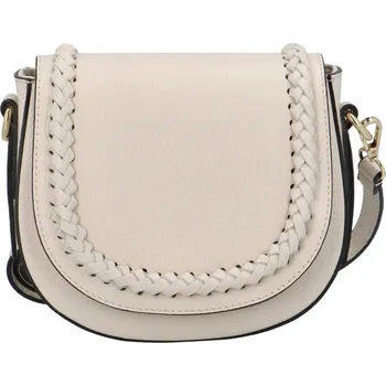 Kabelka Luxusní dámská kožená crossbody Alex, béžová