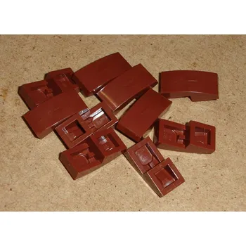 Stavebnice LEGO Lego 701135-9X (11477) šikmá, zakulacená 2x1 10 ks POUŽITÉ (6069984)