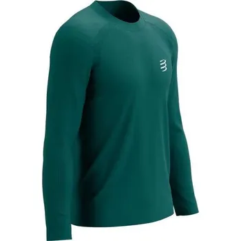 Pánské tričko Pánské tréninkové triko s dlouhým rukávem Compressport TRAINING TSHIRT LS XL Zelená