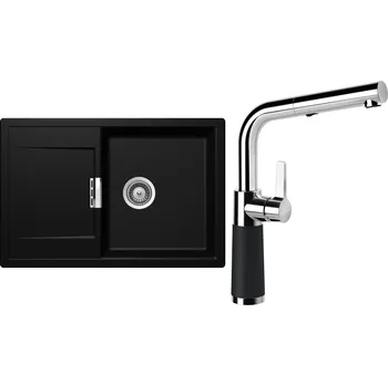 Granitový dřez Set Schock S7-7 (dřez Mono D-100 Magma + baterie SC-540.120 Magma)