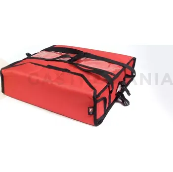 Termobox Taška na pizzu 2 x 45 cm z codury, zapínání na suchý zip, červený s černým lemováním | FURMIS, T2L