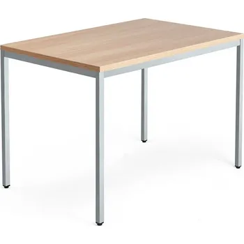 Psací stůl Psací stůl QBUS, 4 nohy, 1200x800 mm, stříbrný rám, dub