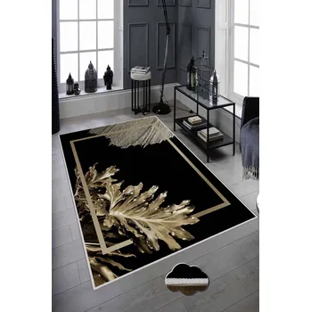 Koberec ASIR Koberec (80 x 300) HMNT886 černý a zlatý
