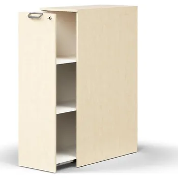 Policová skříň Výsuvná skříňka QBUS, levá, s úchytkou, 1250x400x800 mm, bříza