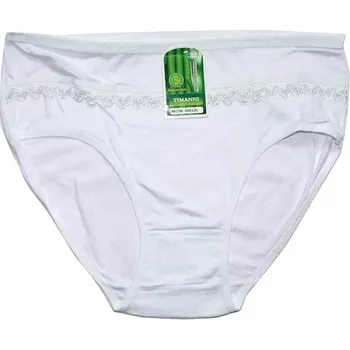 Bambusové dámské kalhotky s krajkou 2704 bílé 605/1