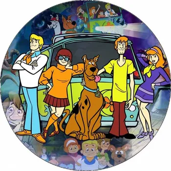 Jedlá dekorace na dort Jedlý papír Scooby doo a přátelé 19,5 cm