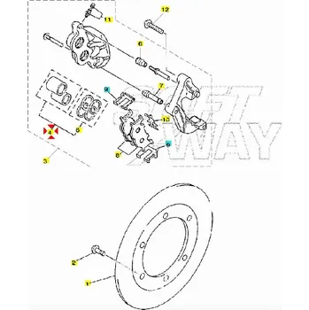 Brzda pro motocykl Yamaha Opravná sada brzdiče - přední 4HCW00575000