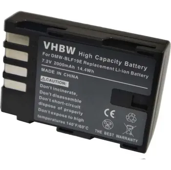 VHBW Baterie DMW-BLF19E pro Panasonic Lumix DMC-GH3 / DMC-GH4 / DMC-GH4R, 2000 mAh