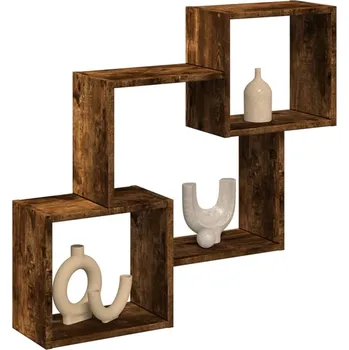 Příborník do zásuvky vidaXL Nástěnná skříňka 78 x 18 x 71 cm kompozitní dřevo [854806] Barva: kouřový dub