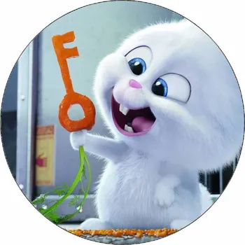 Jedlá dekorace na dort Jedlý papír Tajný život mazlíčků králíček 19,5 cm