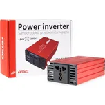 Měnič napětí AMiO 24V/230V 300W/600W 2xUSB PI04