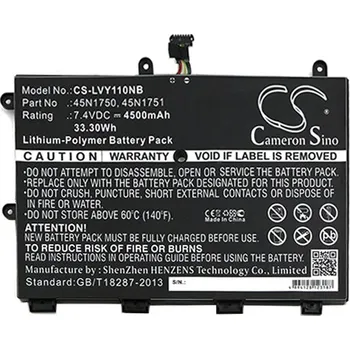 Baterie k notebooku VHBW Baterie pro Lenovo ThinkPad Yoga 11E, 4500 mAh