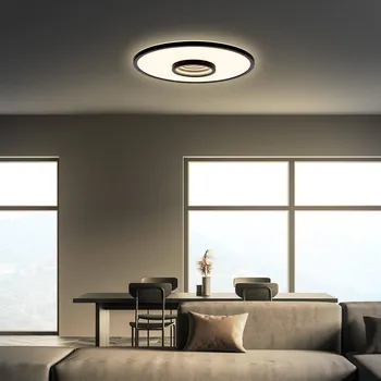 Briloner Stropní svítidlo Toro LED, černé, Ø 42 cm, plastové černá LED 22 W celkem - Doprava zdarma