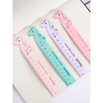 pravítka Dřevěné pravítko 12 cm - jednorožec Barva: tyrkysová