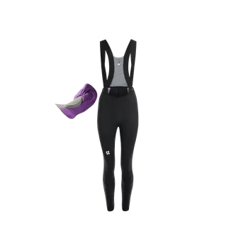 Cyklistické kalhoty KALAS PASSION Z3 | Cyklo kalhoty se šlemi Rainex + sedlo | black | DÁMSKÉ | Velikost: 1