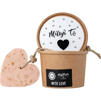 Mýdlo SOAP and GIFTS Dárkové mýdlo srdce v krabičce Miluji Tě - 70 g