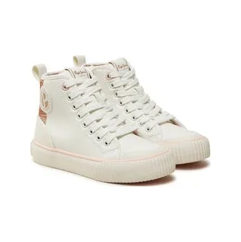 Dámské tenisky Plátěnky Pepe Jeans Ottis Young G PGS30608 Bílá 37