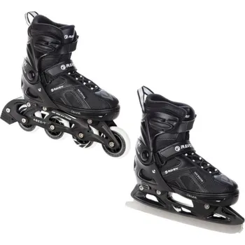 Kolečkové brusle Raven Pulse black 2v1 EU 40-43, pánský (hokejový) + DÁREK