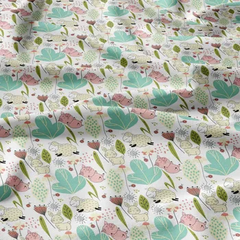 Bavlněné látky, metráž. Ovečky na Bílém