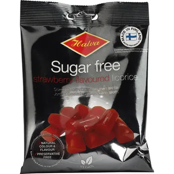 Bonbon Neuvedeno Lékořicové bonbony bez cukru - jahodové, 90 g