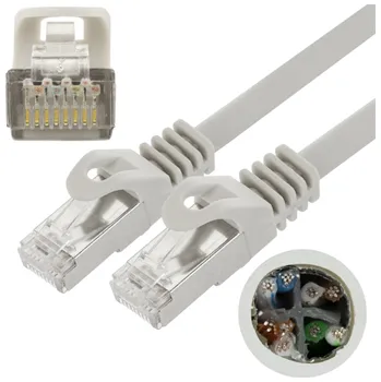 Síťový kabel FTP Patch Kabel Neku 2x RJ45 CAT6 1m, šedý