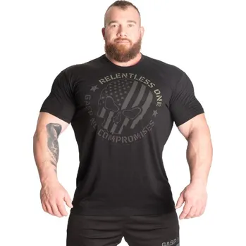 Pánské tričko Gasp RELENTLESS ONE TEE BLACK/GREEN – tričko Gasp černo-zelené Velikost: XL