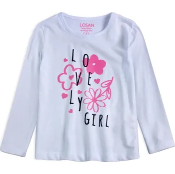 Dívčí tričko Dívčí tričko LOSAN LOVELY bílé Velikost: 110