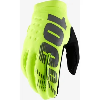 Moto oblečení 100% rukavice 100% BRISKER Youth Glove fluo žlutá vel. XL (délka ruky 171-181 mm) (DWZ)