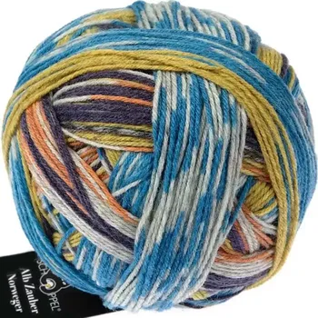 Příze Schoppel Wolle Alb Zauber Norweger 2573 Out of Office (Samovzorující příze Alb Zauber Norweger 2573 Out of Office)