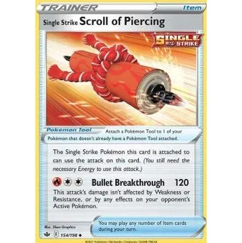 Sběratelská karetní hra Pokémon CRE 154/198 Single Strike Scroll of Piercing - Chilling Reign Stav: Near Mint, Verze: NORMAL