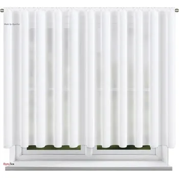 Záclona BytoTex Voálová záclona s řasící páskou Nani bílá 400x150 cm