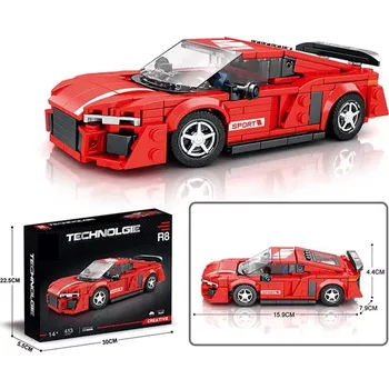 ostatní stavebnice Stavebnice sportovní auto červené 413 dílků