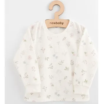 Kojenecké oblečení Dětské bavlněné tričko s dlouhým rukávem New Baby Kindergarten květinky Bílá 110 (4-5r)