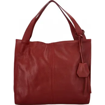 Dámská kožená kabelka tmavě červená - ItalY Methy červená