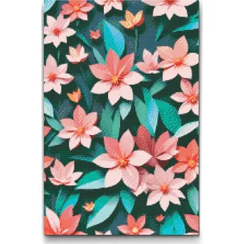 Diamantové malování Diamantové malování - Origami květy Velikost: 40x60cm, Rámování: Pouze srolované plátno, Diamanty: Čtvercové