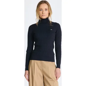 Dámský svetr ROLÁK GANT STRETCH COTTON CABLE TURTLENECK EVENING BLUE