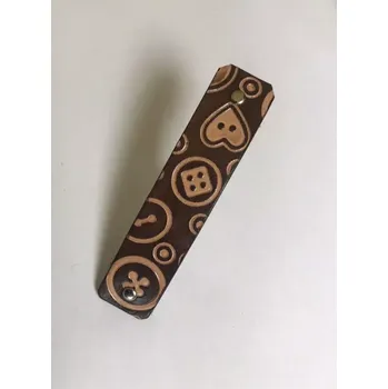 Kožená spona do vlasů - Knoflíky (MOŽNOST VÍCE BAREVNÝCH VARIANT/ Leather hair clip – Buttons/)