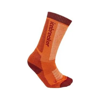 Dětské termo ponožky Icebreaker Ski+ Medium OTC Kids BLAZE/PORT/SNOW oranžová S