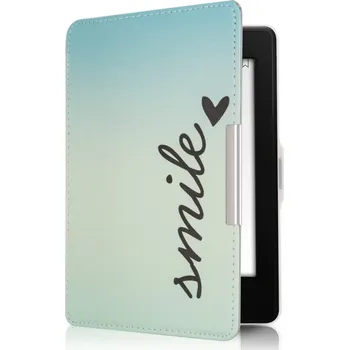 Pouzdro na čtečku elektronické knihy Pouzdro KW Mobile - Smile - KW2811803 - pro Amazon Kindle Paperwhite 1/2/3 - tyrkysové + BONUSY