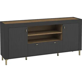 Komoda Komoda Mossa MO 7 - Černá / Dub