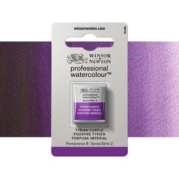 Vodová barva Akvarelová barva Winsor & Newton Professional, půlpánvička - Tyrian Purple