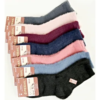 Dámské ponožky PESAIL Dámské vlněné ponožky mink bar Velikost: 35- 38