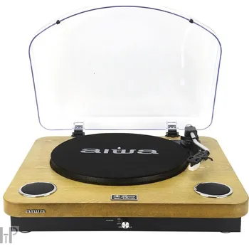 Gramofon Aiwa GBTUR -120BKMKII Natural Walnut - 3-rychlostní gramofonový přístroj s vestavěnými reproduktory