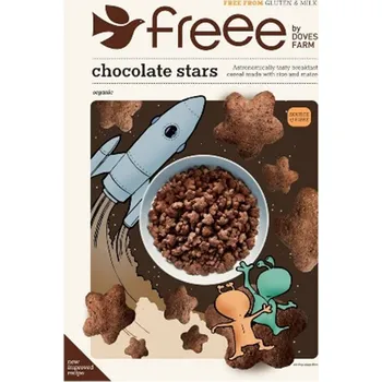 Doves Farm Foods Ltd., Čokoládové hvězdičky BIO 300g Doves farm bez lepku 5292