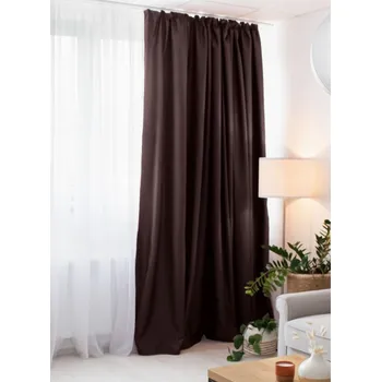 Závěs Závěs Velvet 140/250 cm s gumkou - hnědá