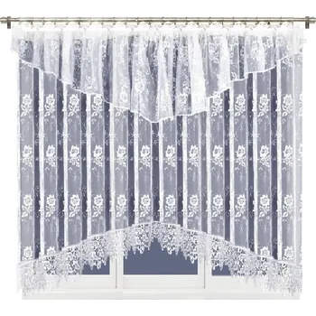 Záclona Fliying Luxusní vyšívaná záclona Marcela bílá 500x150 cm