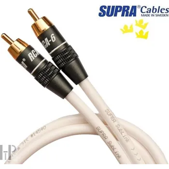 Audio kabel Supra SUBlink 1RCA - 1RCA White - RCA-cinch propojovací kabel pro subwoofer 10 m