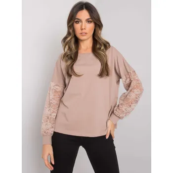 Dámská halenka Rue Paris Dámská halenka Isla tmavě béžová L/XL