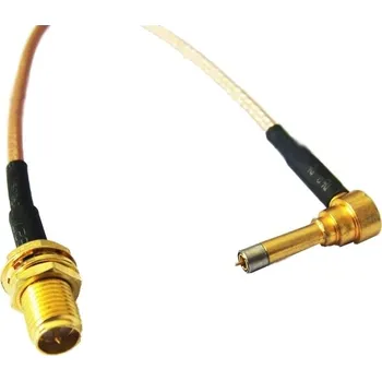 Datový kabel Pigtail 15cm RG316 RSMA female - MS156 male 90° úhlový