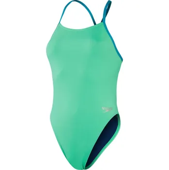 Dámské oblečení Dámské Jednodílné plavky SPEEDO SOLID TIEBK 1PC AF 8-00318115503 – Zelená 36